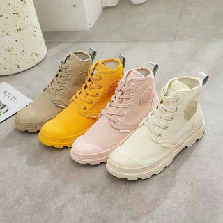 Bốt nữ cao cổ thời trang chất kaki