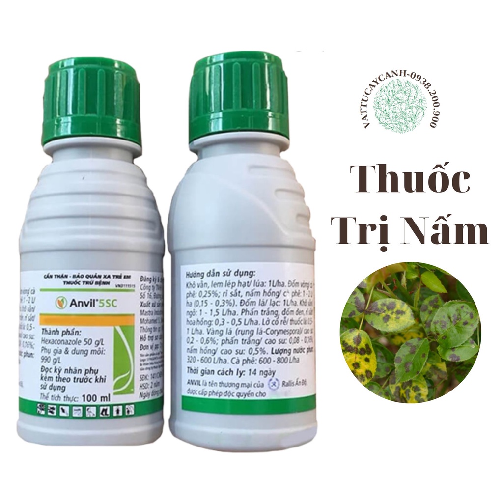 Thuốc Trị Nấm Cho Hoa Hồng, Cây Kiểng, Phong Lan chai 100ml, Đảm bảo hết