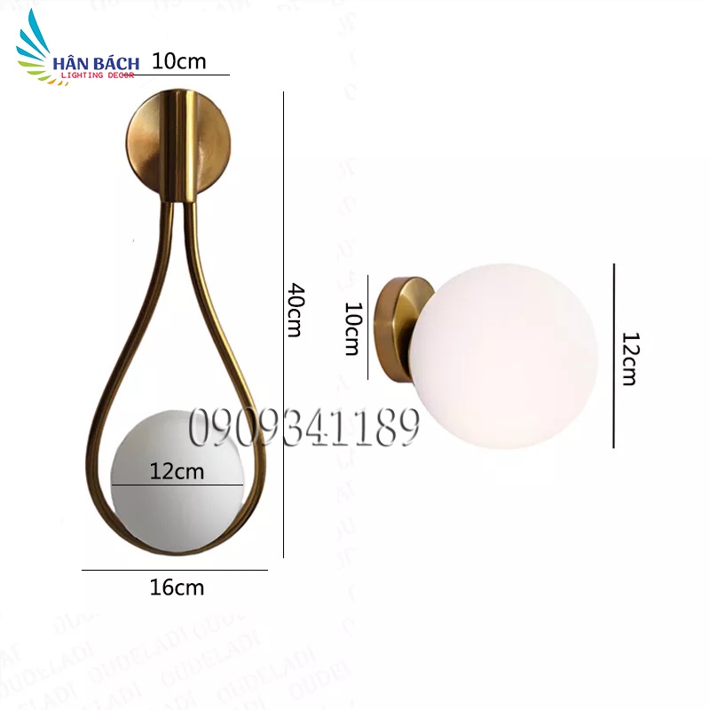 Đèn tường, gắn vách chao cầu decor hiện đại, sang trọng treo tường trang trí phòng ngủ