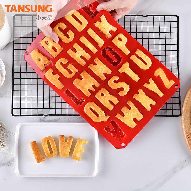 Khuôn silicon làm bánh họa tiết bảng chữ cái