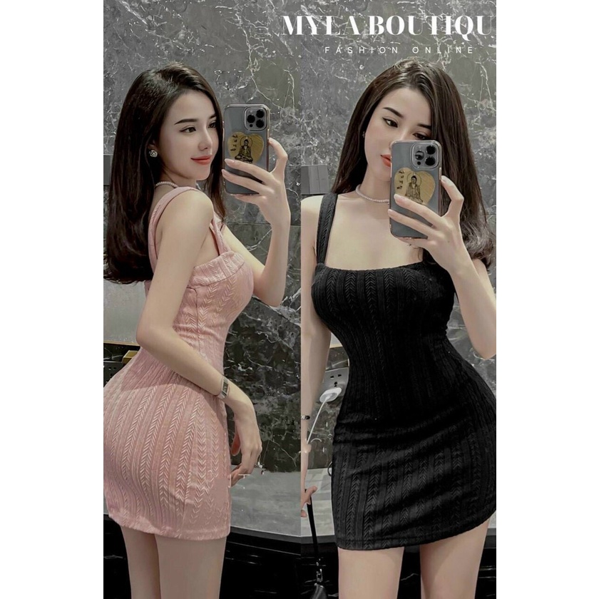 đầm xốp xương cá body kiểu 2S