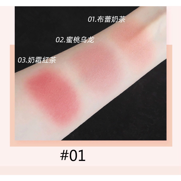 Bảng phấn má hồng 3 màu sắc tự nhiên lâu trôi