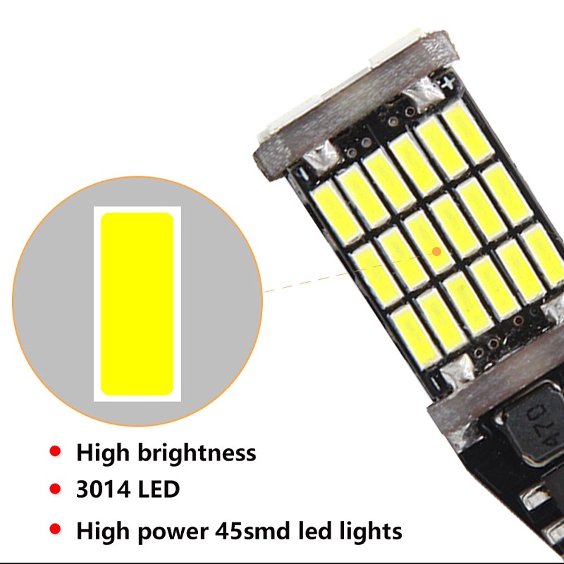 Bộ 2 Đèn LED T15 4014 Cho Xe Hơi