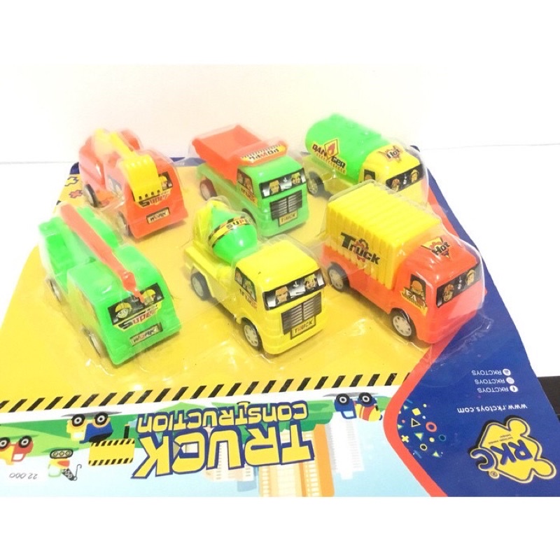 Set 6 mô hình máy xúc đất đồ chơi cho bé
