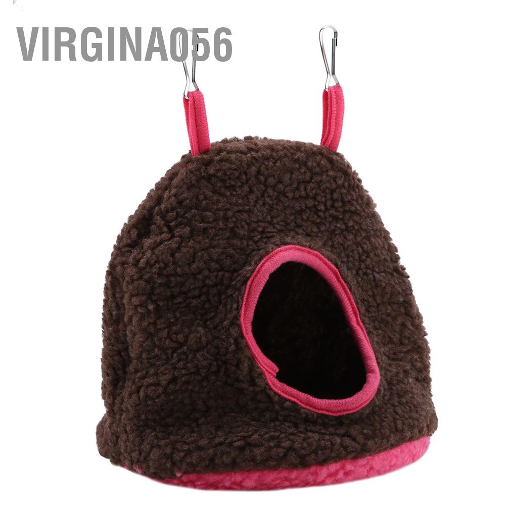 Virgina056 4 màu Vẹt làm tổ Berber Lông cừu Ấm áp sang trọng Võng treo giường xích đu Hang động cho chim thú cưng