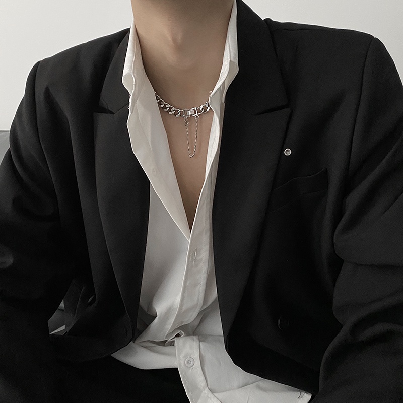 Dây Chuyền Vòng Cổ Nam Nữ Chuỗi Trơn Cuban chain xích Basic Thời Trang Ngầu Hiphop Titan Đẹp Không Gỉ Cam Accessories