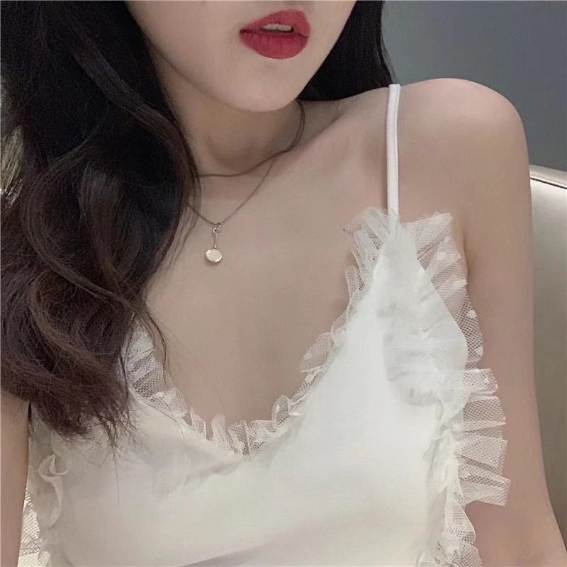 Áo hai dây có zen có hai màu đen trắng cực đẹp siêu quyến rũ sexy phối được nhiều đồ chân váy quần bò hot tik tok 2021