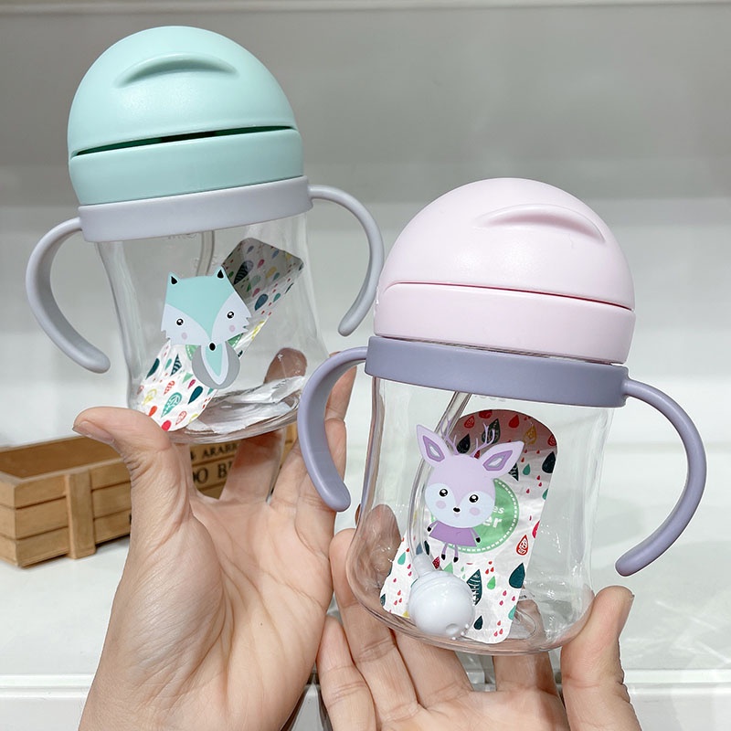 Bình Sữa 250ML Có Ống Hút Xoay 360 Độ Tiện Dụng Cho Bé° Bình Nước Du Lịch Tiện Lợi
