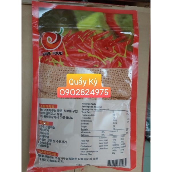 BỘT ỚT HÀN QUỐC - LOẠI NHUYỄN-RED PEPPER POWDER 500gr