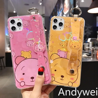 Ốp Lưng Silicone Mềm Có Dây Đeo Tay In Hình Thú Hoạt Hình Cho Vivo V15Pro Y91 Y81 Y15 S1Pro Y17 V9 Y12 Y30 Y91C Y50 Y19 V15