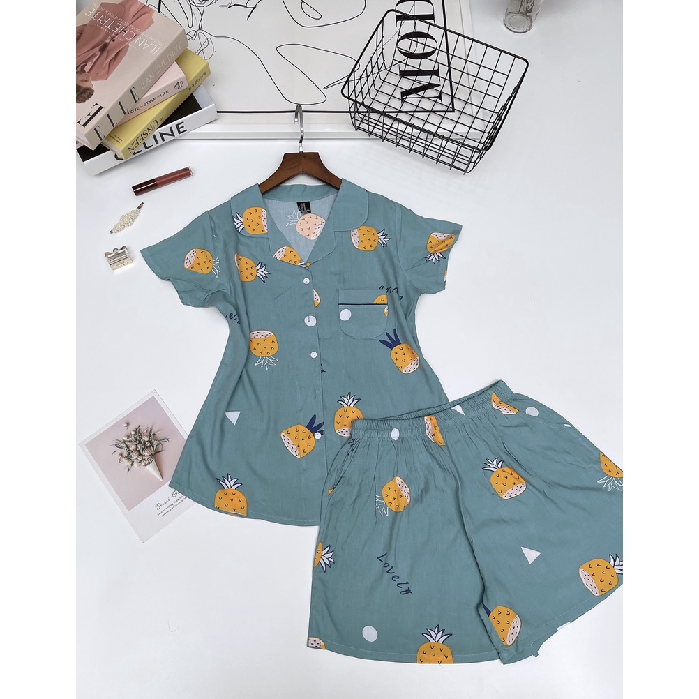 Pijama đùi chất tole lanh hàng VNXK