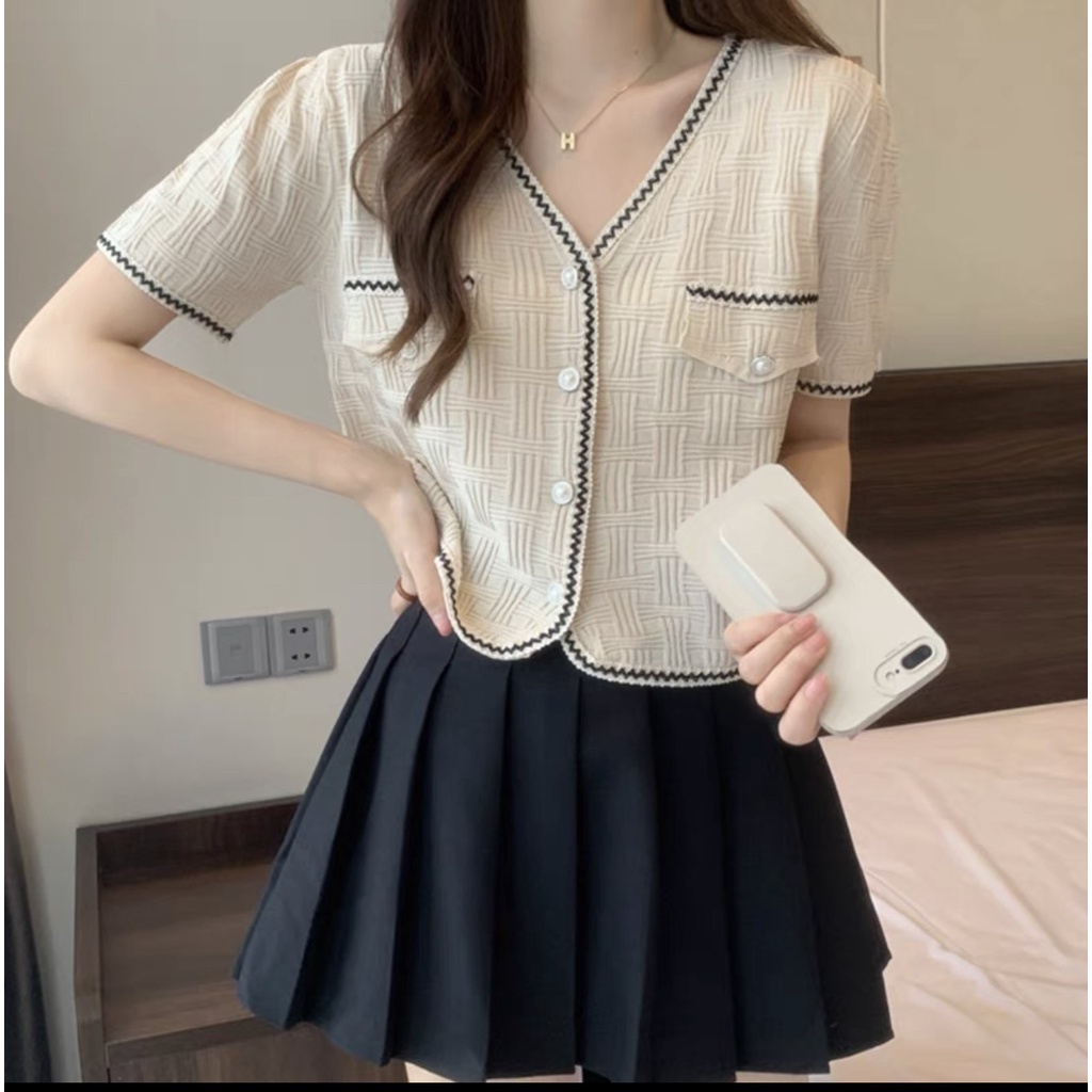 Áo len mỏng nhẹ tênh , áo ngắn tay chất mỏng AocardiganMongtoghi95