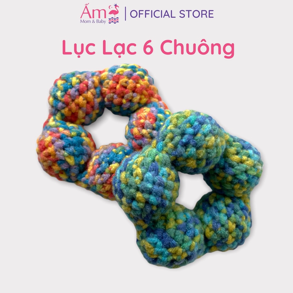Xúc Xắc Lục Lạc Handmade Cho Bé Hỗ Trợ Phát Triển Trí Tuệ Ấm Baby Có Gắn Chuông Tạo Âm Thanh Vui Nhộn Ấm Gift Decor