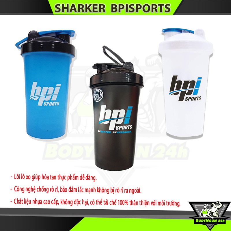 Bình Lắc Shaker BPI Sports Standard Shaker Có Quai 800ml - Chính Hãng 100%
