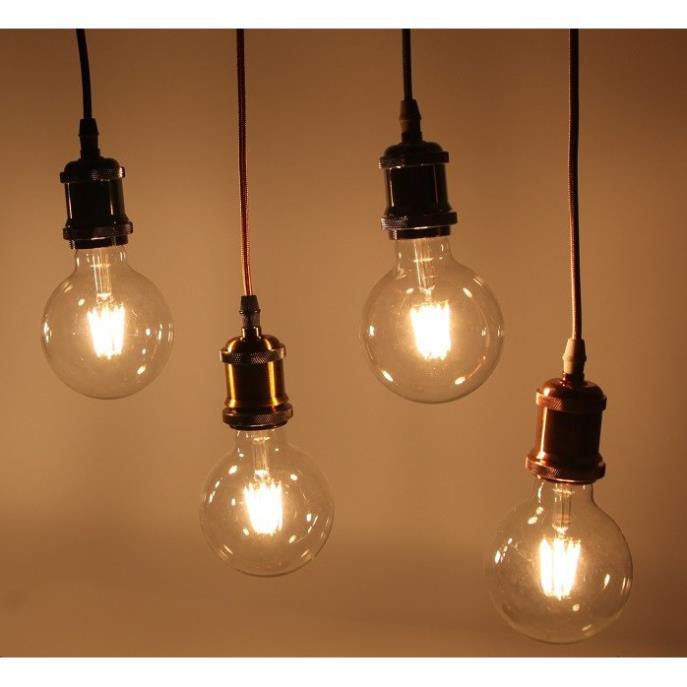 Bộ 3 dây đèn thả cổ điển bóng đèn tròn Edison G95 8W