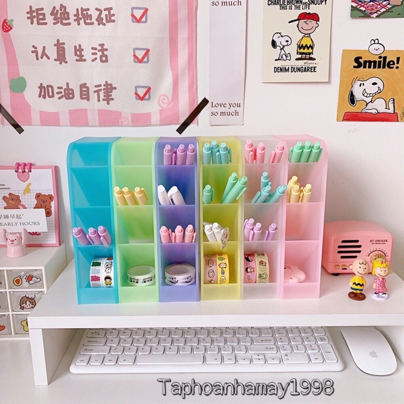 Hộp đựng bút và đồ văn phòng phẩm 4 tầng tiện lợi, nhỏ gọn