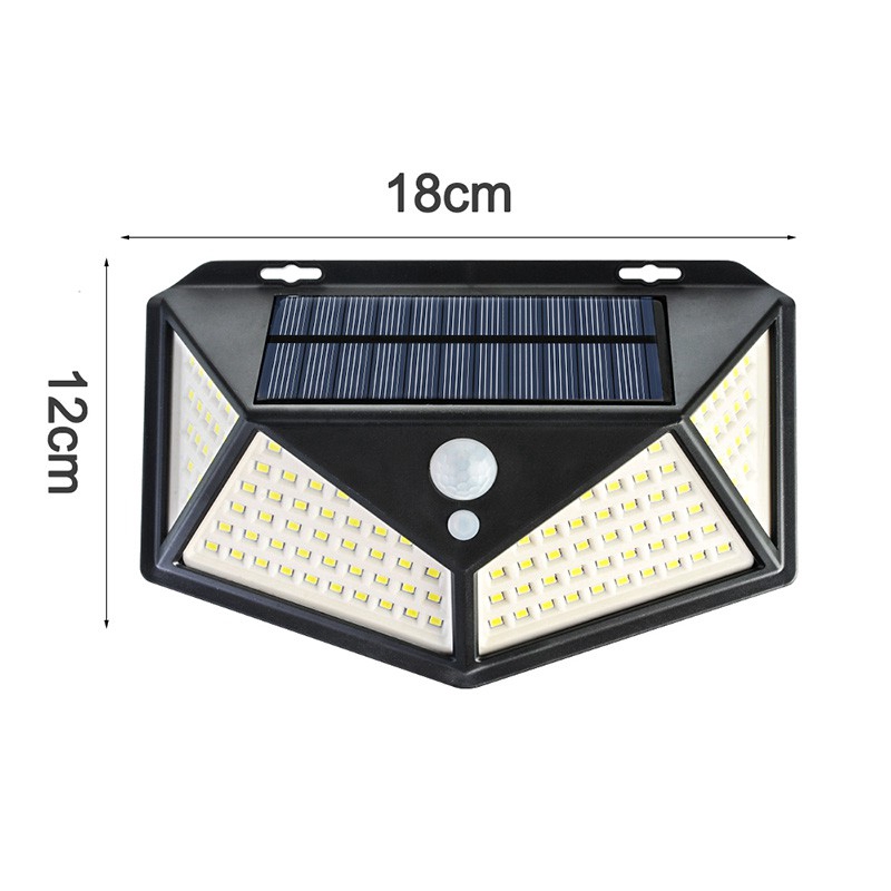 Đèn Led Cảm Biến 114 Bóng 3 Chế Độ Sử Dụng Năng Lượng Mặt Trời Kèm Pin Sạc 2400 Mah