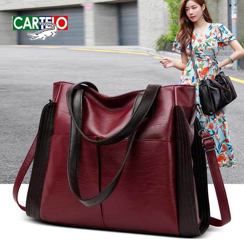 mẫu mới năm 2021△☒Cardile Crocodile da mềm dung tích lớn túi nữ 2021 tote cầm tay mới đeo chéo một vai