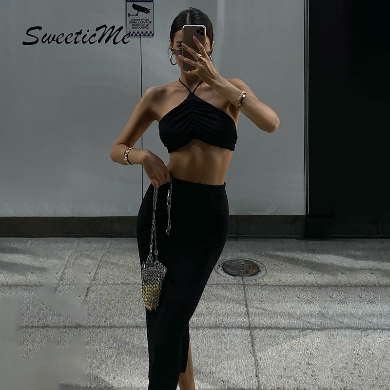 SweeticMe Women's 2021 New Sexy Hollow Strap Backless French Dress | BigBuy360 - bigbuy360.vn