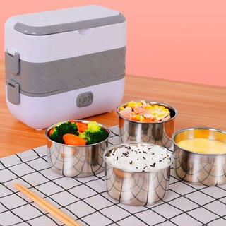 Hộp cơm hâm nóng cắm điện inox 3 tầng .