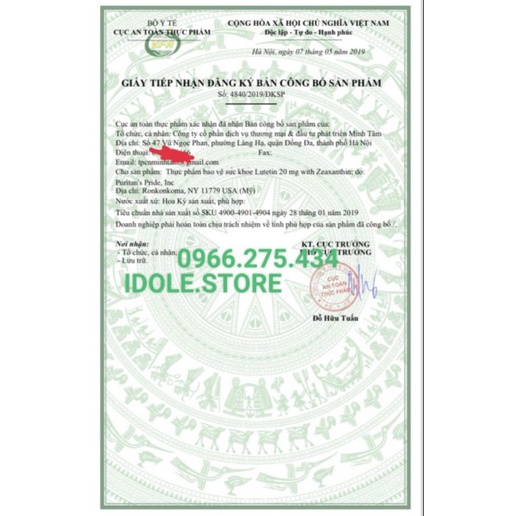 Viên uống Lutein 20mg Puritan's Pride - Bổ Mắt, Tăng Cường Thị Lực