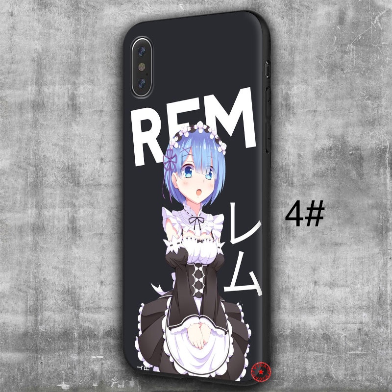 Ốp điện thoại mã UOL14 hình anime Re Zero Ram Rem thích hợp cho IPHONE SE XR 5 5S 6 6S 7 8 11 PRO MAX PLUS