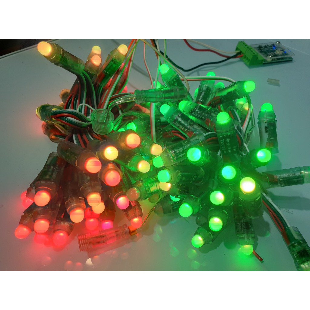 Dây 50 Led F8mm Full Color  IC1903/8206/1916 Dài 3m5