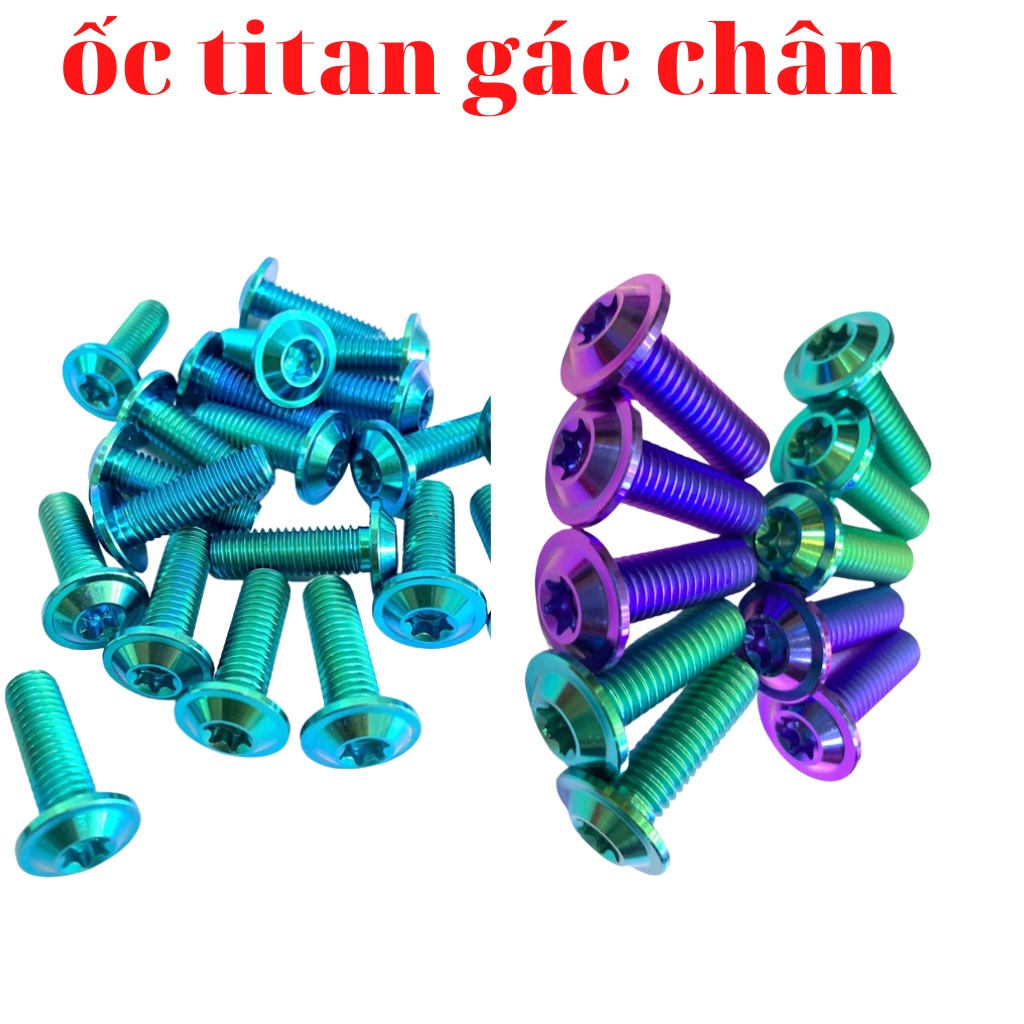 ốc titan gr5 gắn gác chân xe exciter 135 150 155 không phai màu siêu đẹp