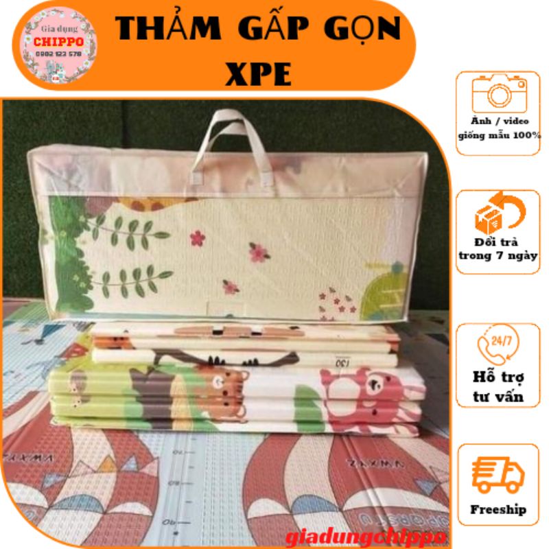 Thảm xốp xpe gấp gọn cho bé chơi ,nằm _kích thước 1m8×2m