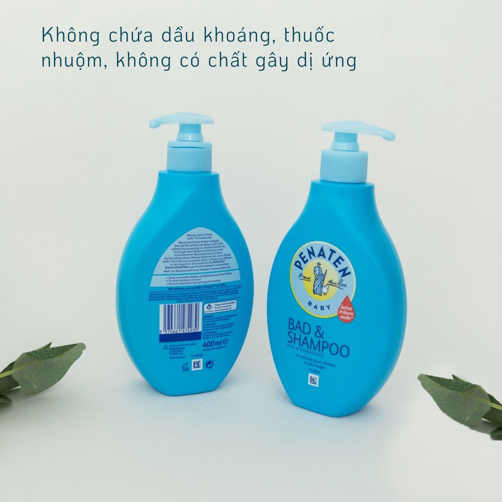 Sữa tắm gội Penaten Bad&amp;Shampoo 2-in-1 cho bé 400ml