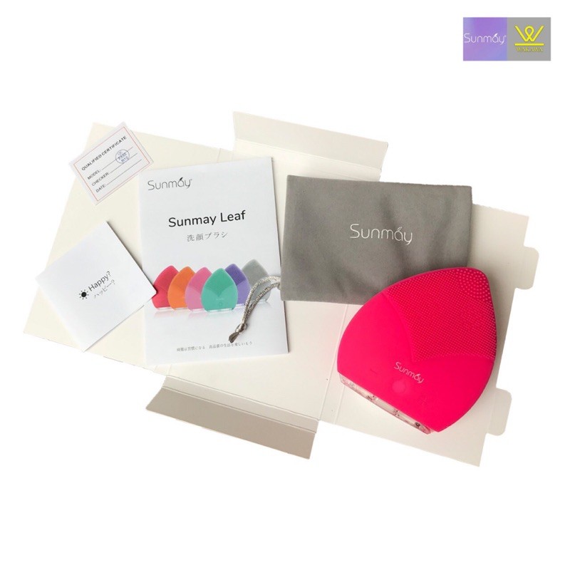 [BH 1 -  Đổi 1] Máy rửa mặt Sunmay Luxury - Red Pink | BigBuy360 - bigbuy360.vn