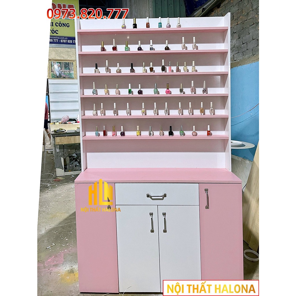 TỦ NAIL - TỦ TRƯNG BÀY SƠN NAIL (NỘI THẤT HALONA)