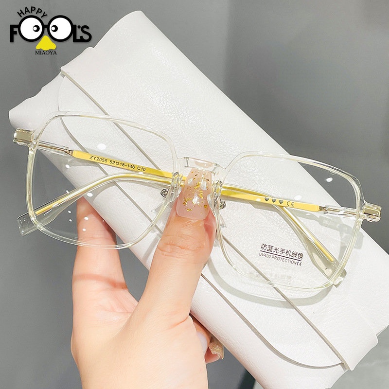 Mắt Kính TR90 Siêu Nhẹ Chống Ánh Sáng Xanh Thời Trang Cao Cấp Kèm Hộp Đựng
