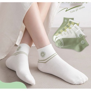 Set 10 đôi tất vớ nữ ngắn cổ mix chanh siêu đẹp