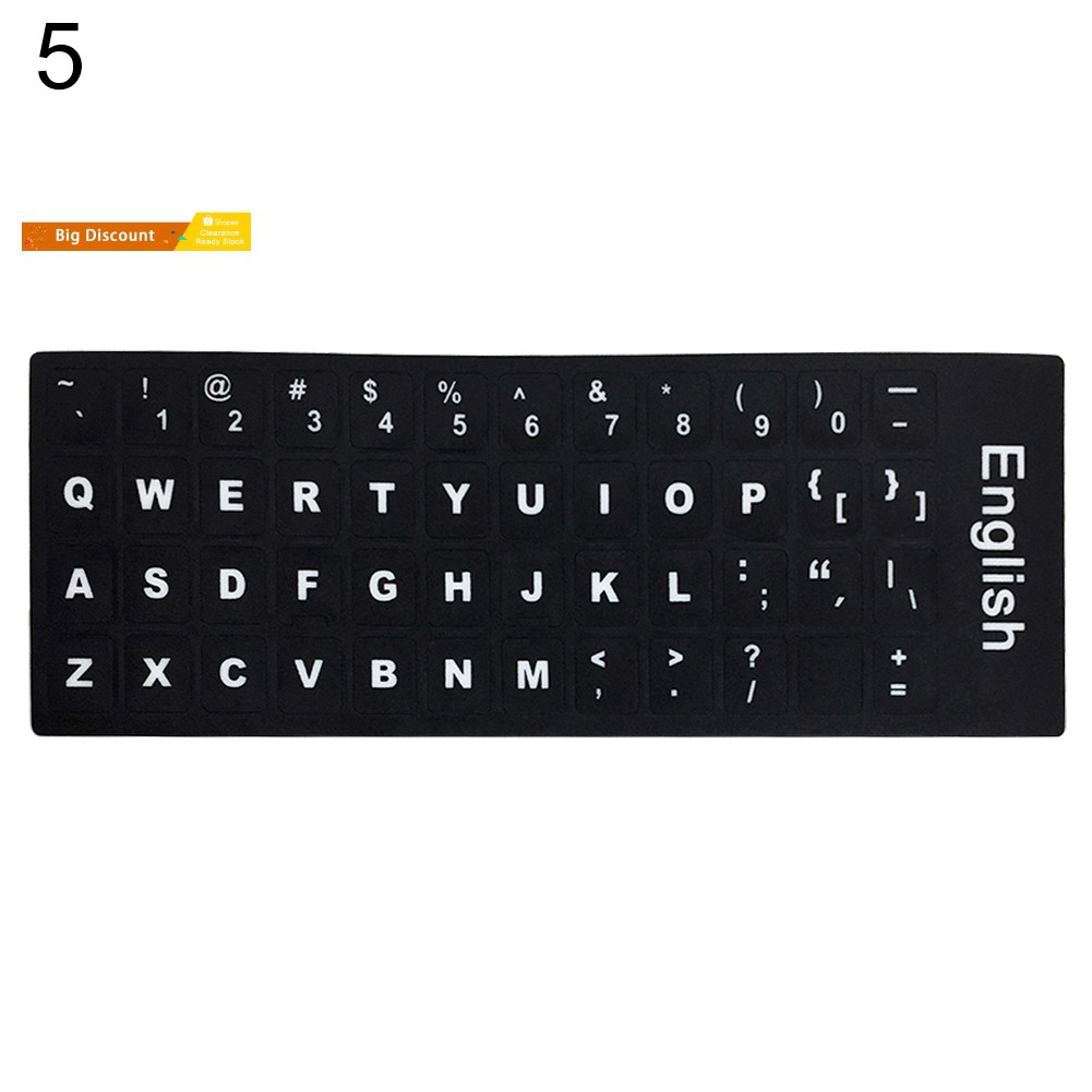 Miếng dán bàn phím hình bảng chữ cái tiếng Nga và Tây Ban Nha cho phím máy tính để bàn và máy tính xách tay tiện dụng