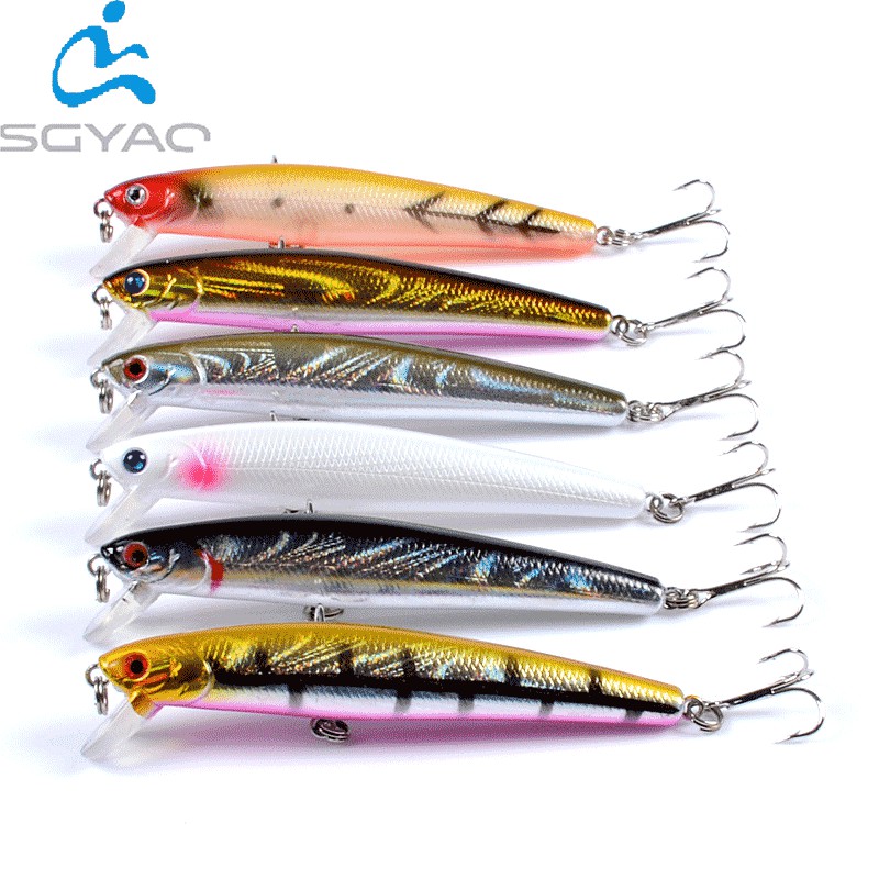 Mồi giả nhử cá thiết kế sinh động chất lượng cao/2 lưỡi câu siêu cứng dài 9.6cm / 9.8g