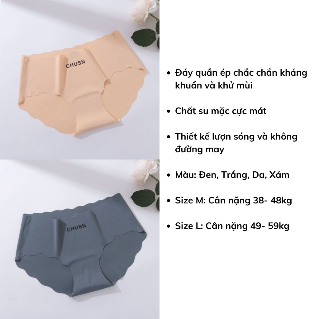 Quần lót nữ đúc su thun lạnh lượn sóng không đường may in chữ dễ thương mặc mát và thoải mái DOPICO L8977