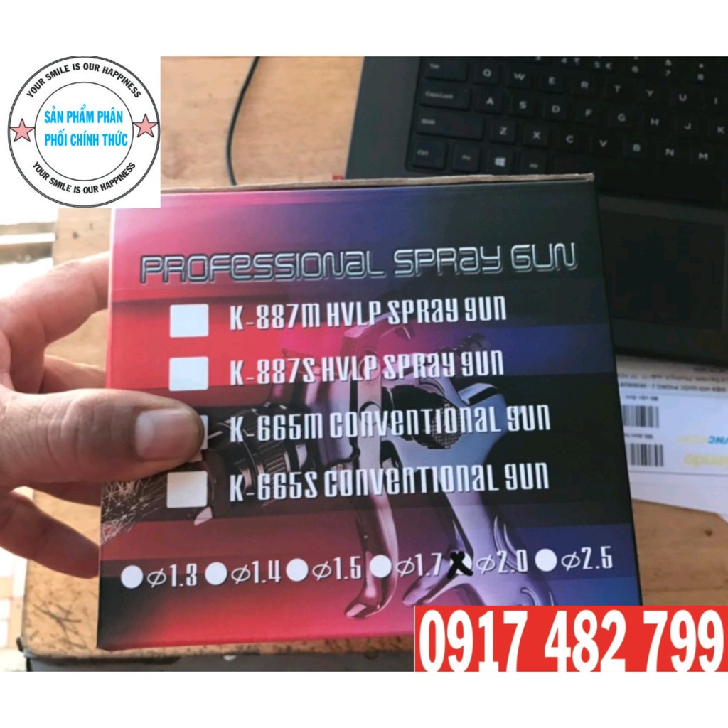 SÚNG PHUN SƠN PHUN KEO TẠO HẠT TRÊN LOA THÙNG BÉC 2.0