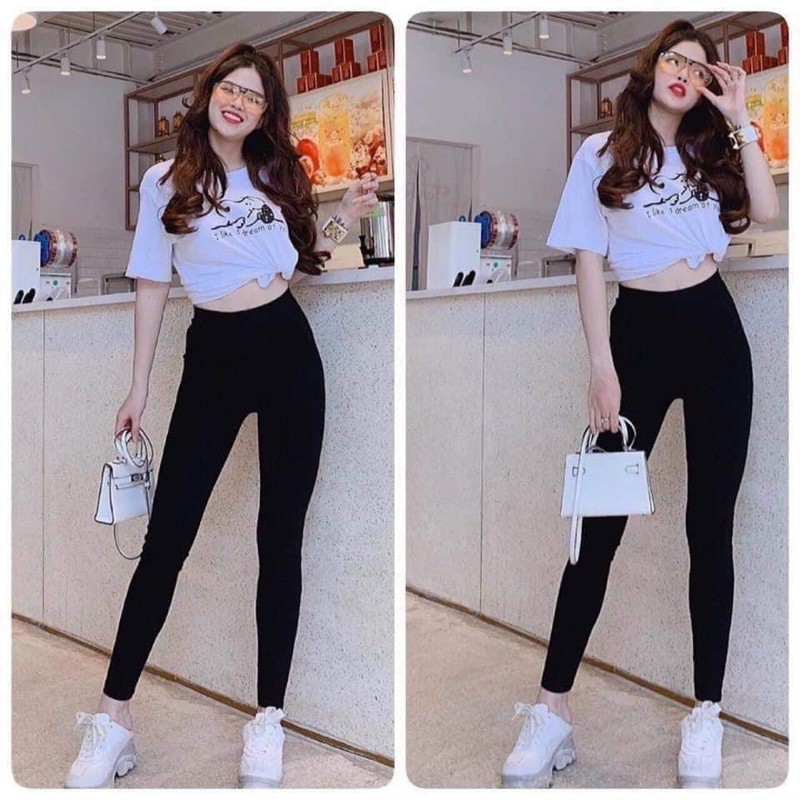 Quần legging cuộn tím ( dài ) dành cho nữ | BigBuy360 - bigbuy360.vn