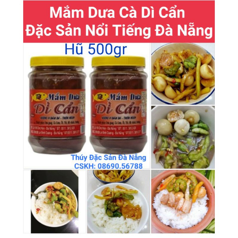 [Mã 159FMCGSALE giảm 8% đơn 500K] Mắm Dưa Cà Dì Cẩn hũ 500gr SIÊU NGON - ĐẶC SẢN NỔI TIẾNG Đà Nẵng - DATE MỚI TRONG NGÀY