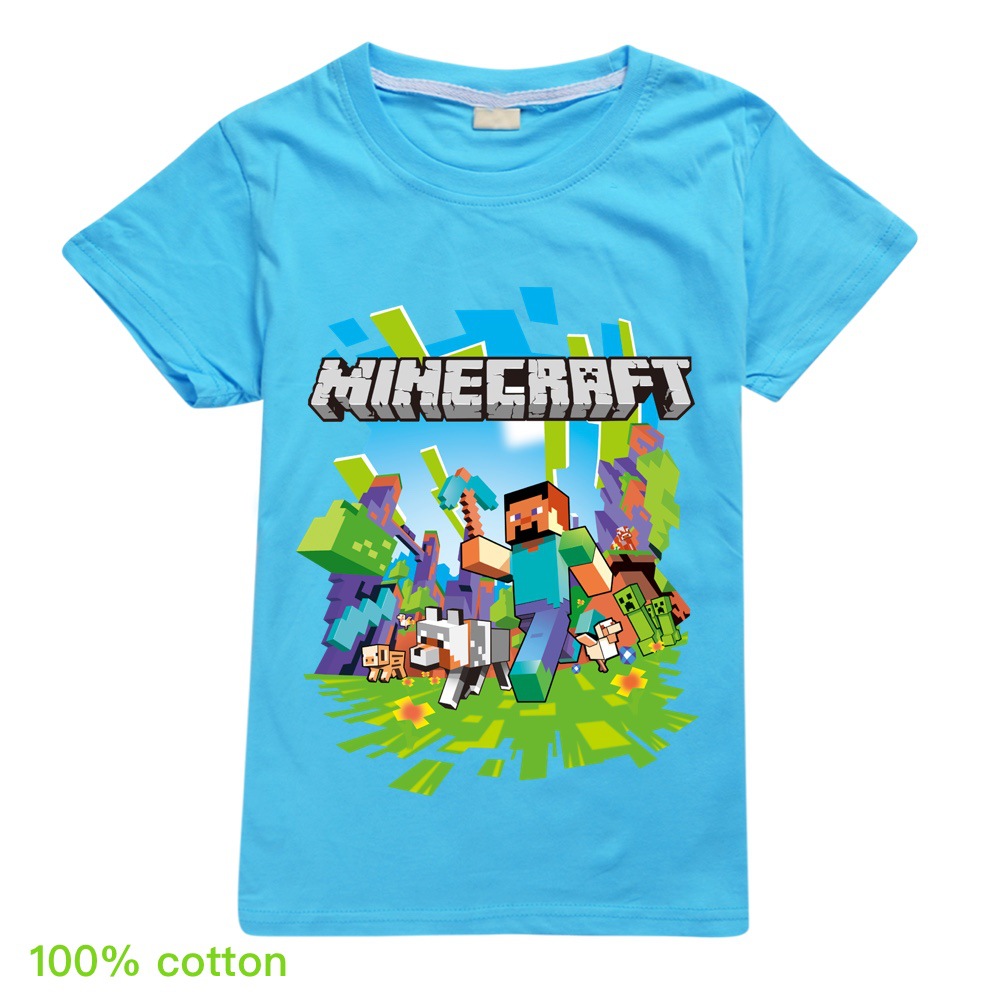 Áo Thun 100% Cotton In Chữ Game Minecraft 2020