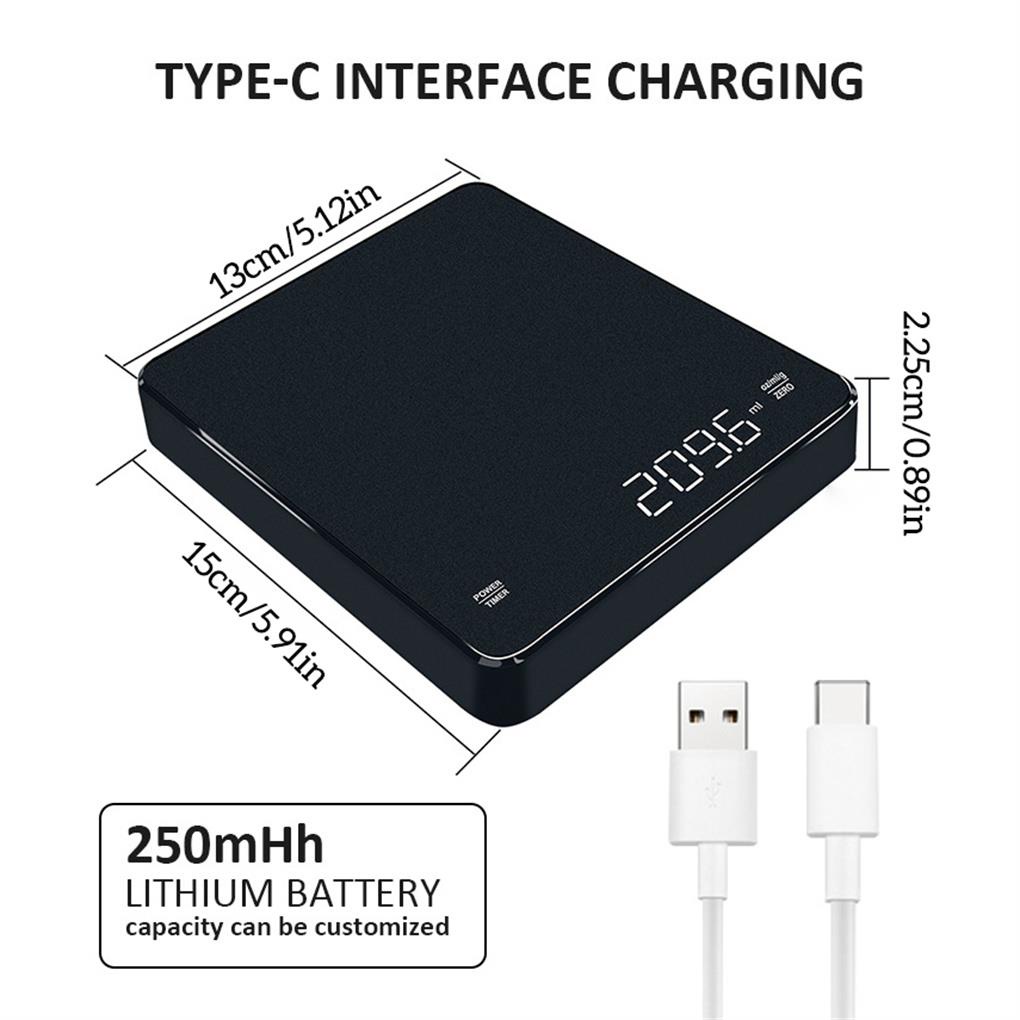 Cân Điện Tử Đo Lường Cà Phê Có Thể Sạc Lại Tiện Dụng