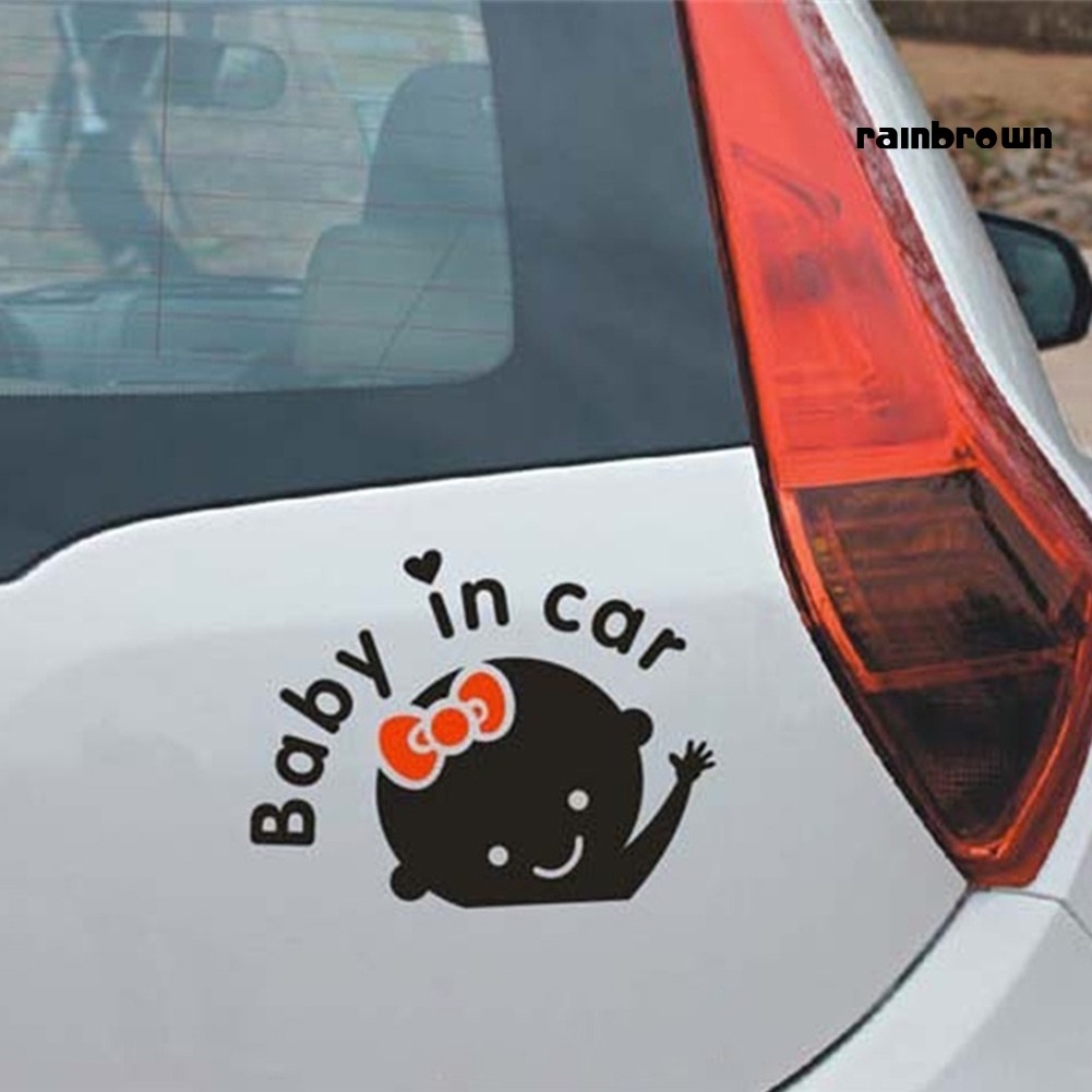 Nhãn dán xe hơi hình chữ baby in car
