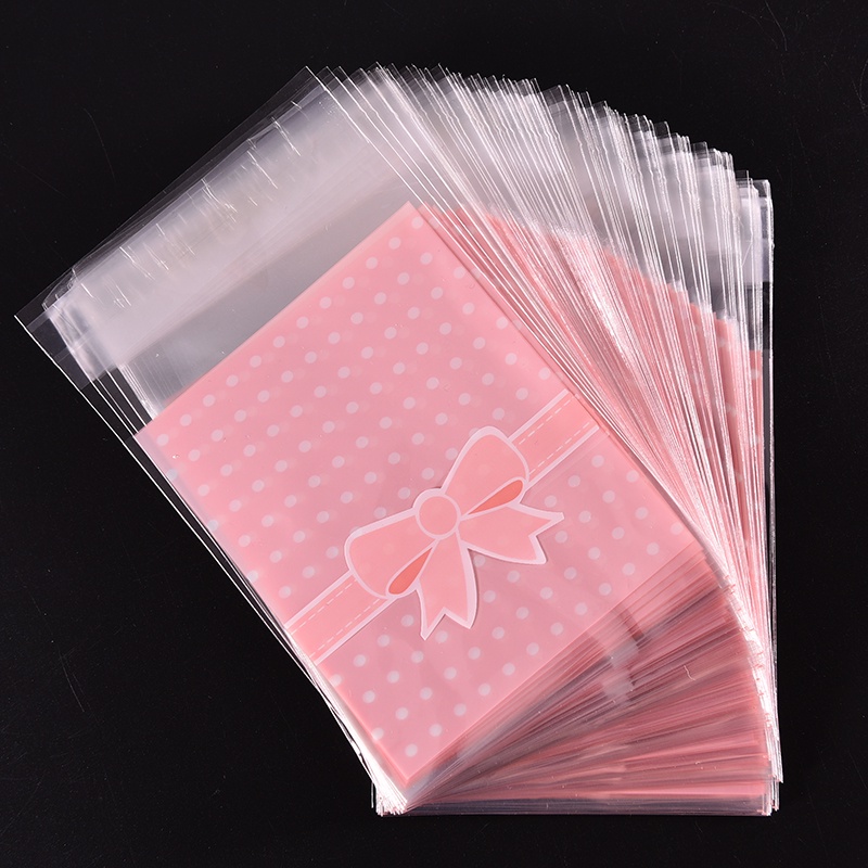 100 Túi nơ đựng bánh quy đồ ăn nhẹ xinh xắn