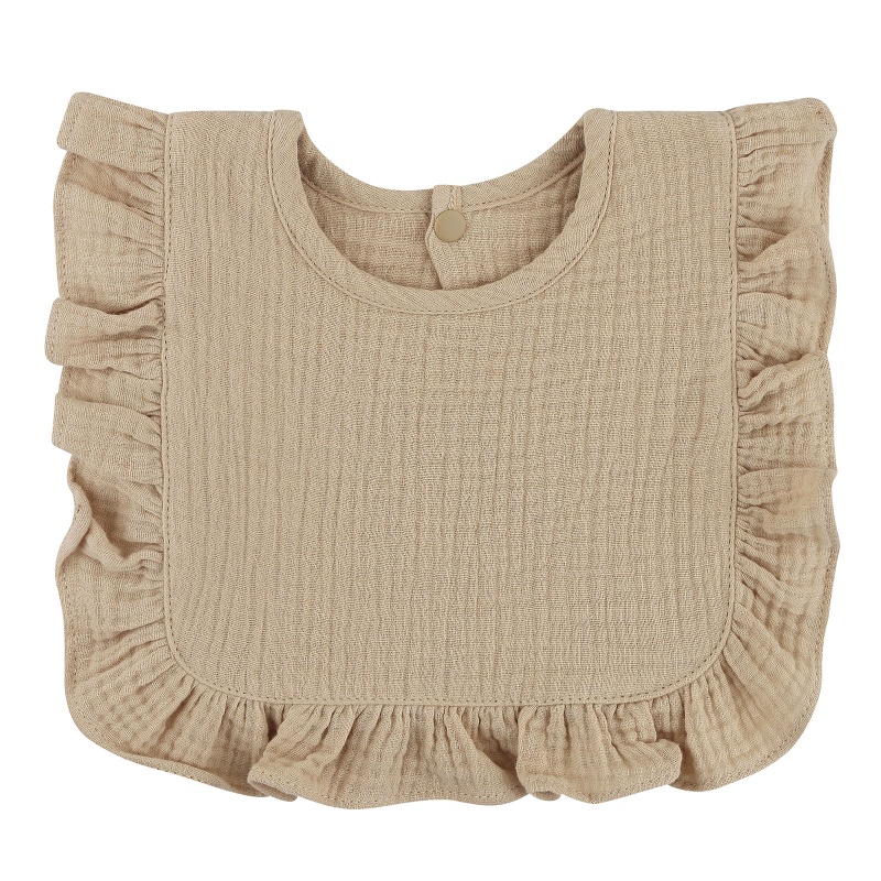 Yếm Ăn Cotton Mềm Mại Phối Ren Xinh Xắn Dành Cho Các Bé