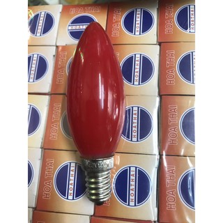 Bóng Đèn Bàn Thờ Màu Đỏ Đui Đèn E14-25W (vỉ 25 quả)