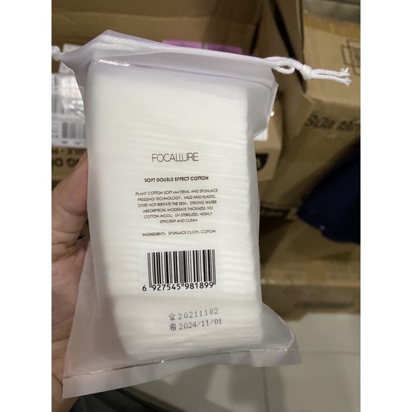 Bông cotton tẩy trang FOCALLURE mềm mịn chất lượng cao 40 miếng
