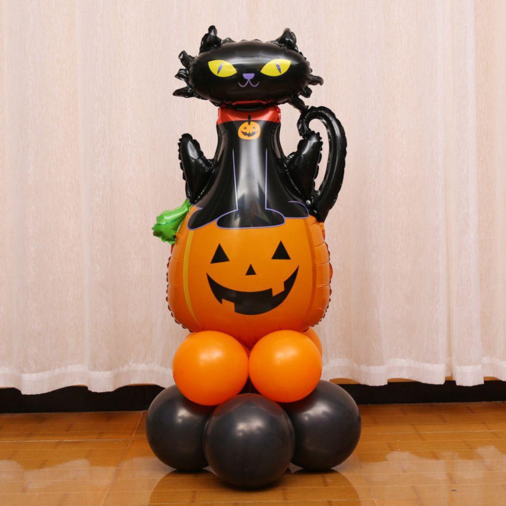 JARRED Bộ Bóng Bay Bằng Lá Nhôm Hình Dơi Và Bí Ngô Dễ Thương Trang Trí Halloween