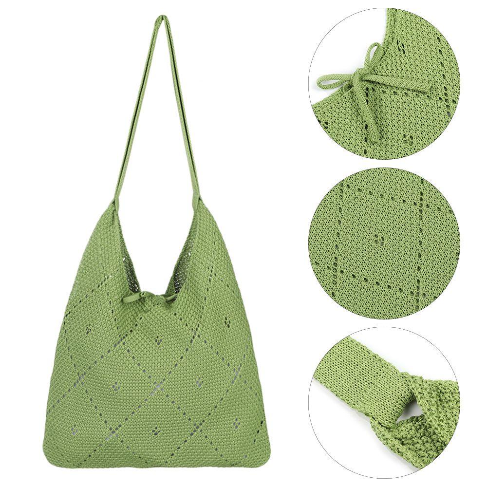 Túi Tote Đeo Vai Dệt Kim Cỡ Lớn Thời Trang Cho Nữ