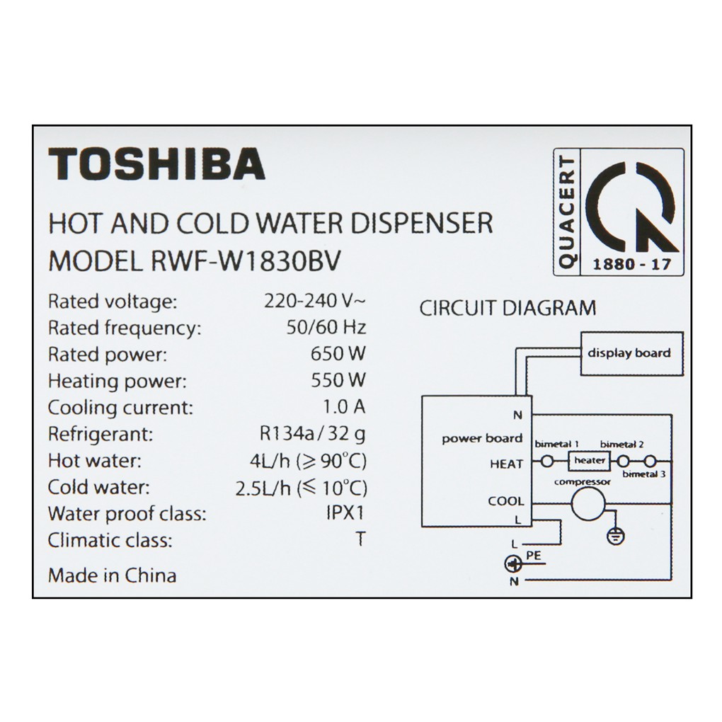 Cây nước nóng lạnh Toshiba RWF-W1830BV(W)